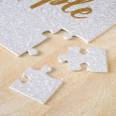 Goldfische auf Silberfolie Monogramm | Puzzle (Seite)