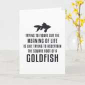 Goldfische Bedeutung des Lebens Goldfisch Retro Fu Karte (Gelbe Blume)
