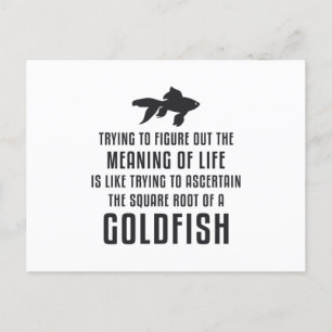 Goldfische Bedeutung des Lebens Goldfisch Retro Fu Postkarte