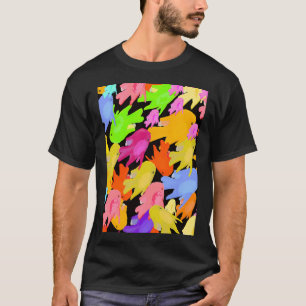 Goldfische in Lila, Pink, Rot, Gelb, Orange auf B T-Shirt