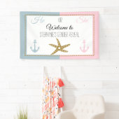 Goldfische mit rosa, blaue Ankergeschlechtsdarstel Banner (Insitu)
