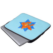 Goldfische mit Sternen Laptopschutzhülle (Vorne Knopf)