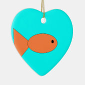 Goldfische schwimmen im Ozean, Kunst von Kindern:) Keramikornament (Rechts)