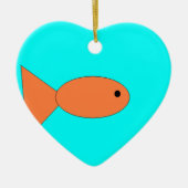 Goldfische schwimmen im Ozean, Kunst von Kindern:) Keramikornament (Vorne)