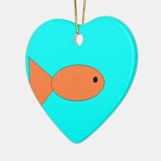 Goldfische schwimmen im Ozean, Kunst von Kindern:) Keramikornament (Links)