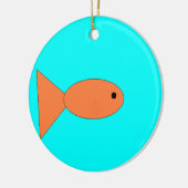 Goldfische schwimmen im Ozean, Kunst von Kindern:) Keramikornament (Links)