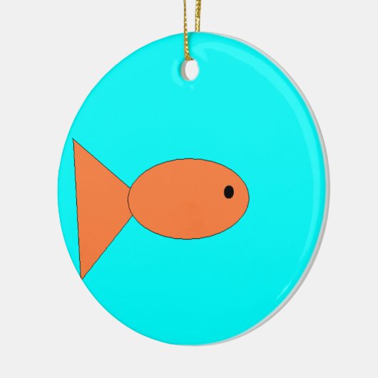 Goldfische schwimmen im Ozean, Kunst von Kindern:) Keramikornament (Links)