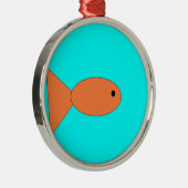 Goldfische schwimmen im Ozean, Kunst von Kindern:) Ornament Aus Metall (Rechts)