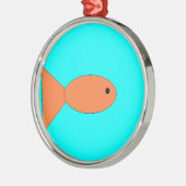 Goldfische schwimmen im Ozean, Kunst von Kindern:) Ornament Aus Metall (Links)
