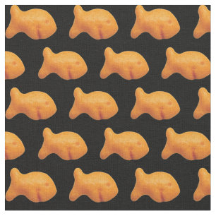 Goldfische Stoffe, schwarzer Hintergrund Stoff