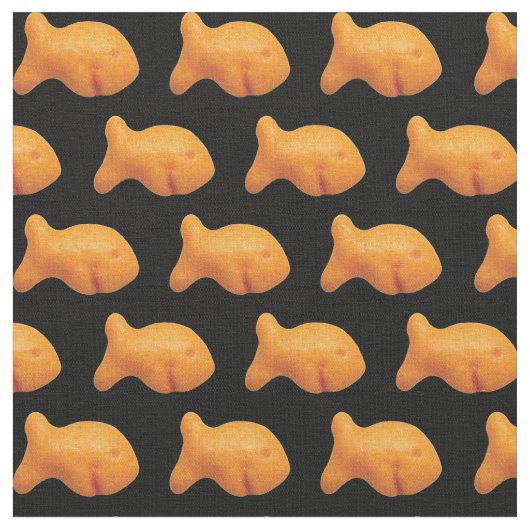 Goldfische Stoffe, schwarzer Hintergrund Stoff (Nahaufnahme)