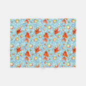 Goldfische und Seifenblasen. Fleecedecke (Vorderseite (Horizontal))