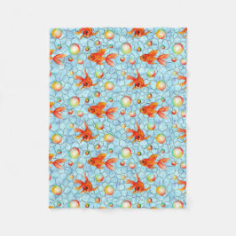 Goldfische und Seifenblasen. Fleecedecke