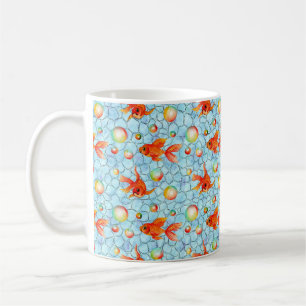 Goldfische und Seifenblasen Kaffeetasse