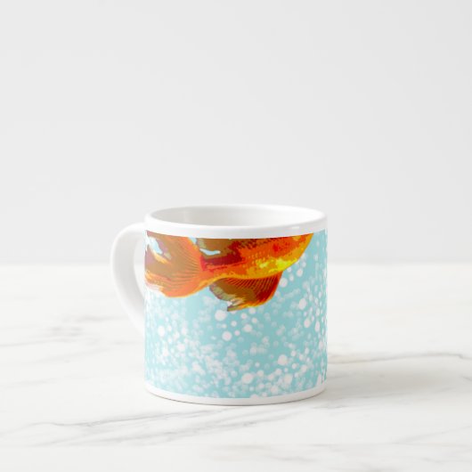 Goldfischmuster Espressotasse (Vorderseite Links)