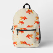 Goldfischmuster (rot und gelb) bedruckter rucksack (Vorderseite)