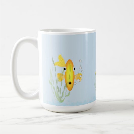 Goldfischschüssel-Tasse Kaffeetasse (Links)