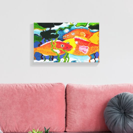 Goldfischteich Leinwanddruck (Insitu (Wohnzimmer))