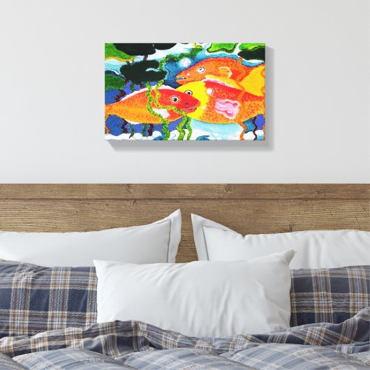 Goldfischteich Leinwanddruck (Insitu (Schlafzimmer))