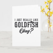 Goldfish ähnelt mir wie Goldfish-Haustier Karte (Gelbe Blume)