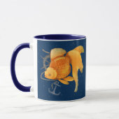 Goldfish Anchor Ship Wheel Nautical Tasse (Links)