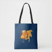 Goldfish Anchor Ship Wheel Nautical Tote Bag Tasche (Vorderseite)