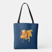Goldfish Anchor Ship Wheel Nautical Tote Bag Tasche (Rückseite)