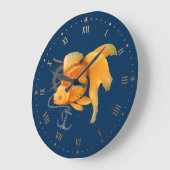 Goldfish Ankerschiff-Uhr Nautische Wall-Uhr Große Wanduhr (Winkel)