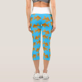 Goldfish-Aquarell-Leggings Capri Leggings (Rückseite)