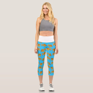 Goldfish-Aquarell-Leggings Capri Leggings