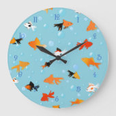 Goldfish Aquarium Große Wanduhr (Vorderseite)