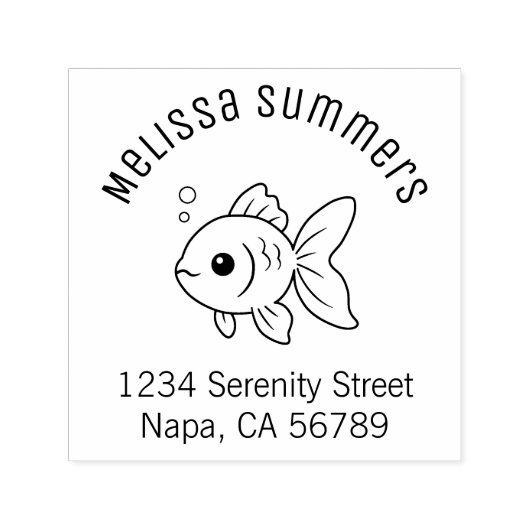 Goldfish Arch Address Permastempel (Design)