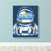 Goldfish Astronaut Leinwanddruck (Insitu (Holzboden))