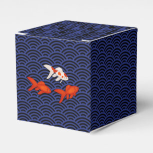 Goldfish auf Seigaiha Pattern Anpassbar Japanisch Geschenkschachtel