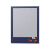 Goldfish auf Seigaiha Pattern Personalisiert Japan Notizblock (Rotiert)