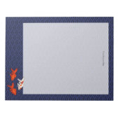 Goldfish auf Seigaiha Pattern Personalisiert Japan Notizblock (Vorderseite)