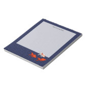 Goldfish auf Seigaiha Pattern Personalisiert Japan Notizblock (Rotiert)