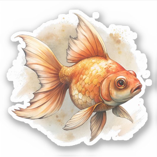 Goldfish Aufkleber (Vorderseite)