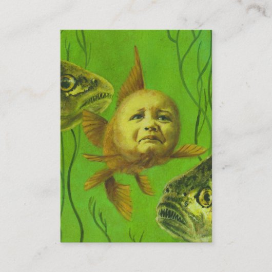 Goldfish Baby Mutant ACEO Artists Trading Cards Visitenkarte (Vorderseite)