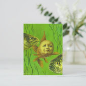Goldfish Baby Mutant Design Postkarte (Stehend Vorderseite)