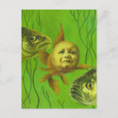 Goldfish Baby Mutant Design Postkarte (Vorderseite)