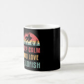 Goldfish Behalte Ruhe und Liebe Goldfisch Kaffeetasse (VorderseiteRechts)