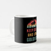 Goldfish Behalte Ruhe und Liebe Goldfisch Kaffeetasse (Vorderseite Links)