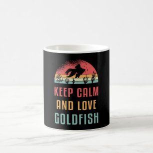 Goldfish Behalte Ruhe und Liebe Goldfisch Kaffeetasse