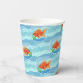 Goldfish Birthday Party Paper Cups Pappbecher (Rückseite)