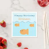 Goldfish Birthday Party Personalisiert Napkins Serviette (Beispiel)