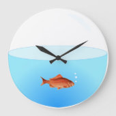 Goldfish Bowl Clock Große Wanduhr (Vorderseite)