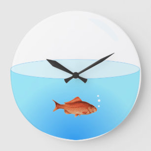 Goldfish Bowl Clock Große Wanduhr