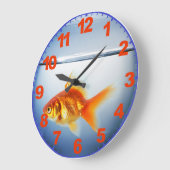 GoldFish Bowl Clock mit Zahlen Große Wanduhr (Winkel)