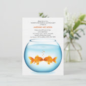 Goldfish Bowl Wedding Rehearsal Dinner Invitation Einladung (Stehend Vorderseite)